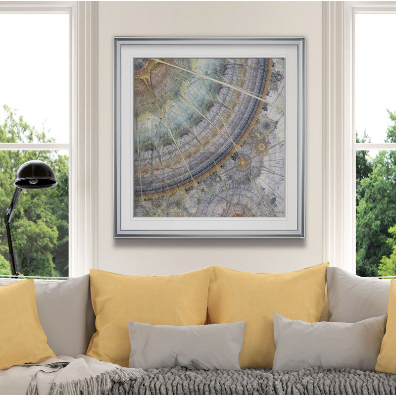 " Clockworks IV ", 28" H x 28" W x 2" D, Silver Framed