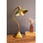 Lampe de table Kalalou en laiton antique avec abat-jour en émail vert - hauteur 19 po-1232310755