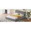 Lit plateforme tapissier avec tissu en velours, lit au sol avec structure solide-1524239220