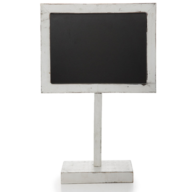 Tableau noir en bois, H 1 pi 5 po x l 0,75 pi, Blanc vieilli