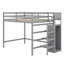 Lit mezzanine double avec garde-robe et escalier-1794042569