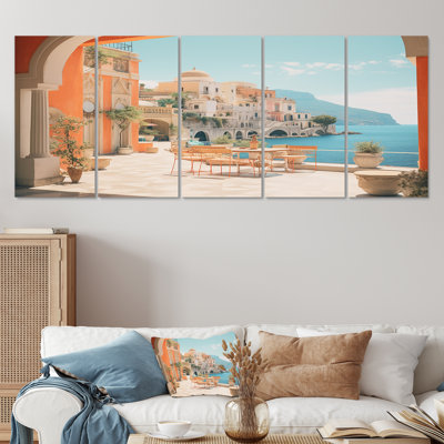 Roseville - art mural plage 5 pièces