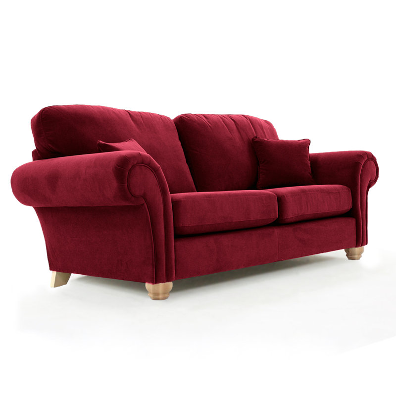 Foreston 2 Seater Velvet Sofa, Burgundy
