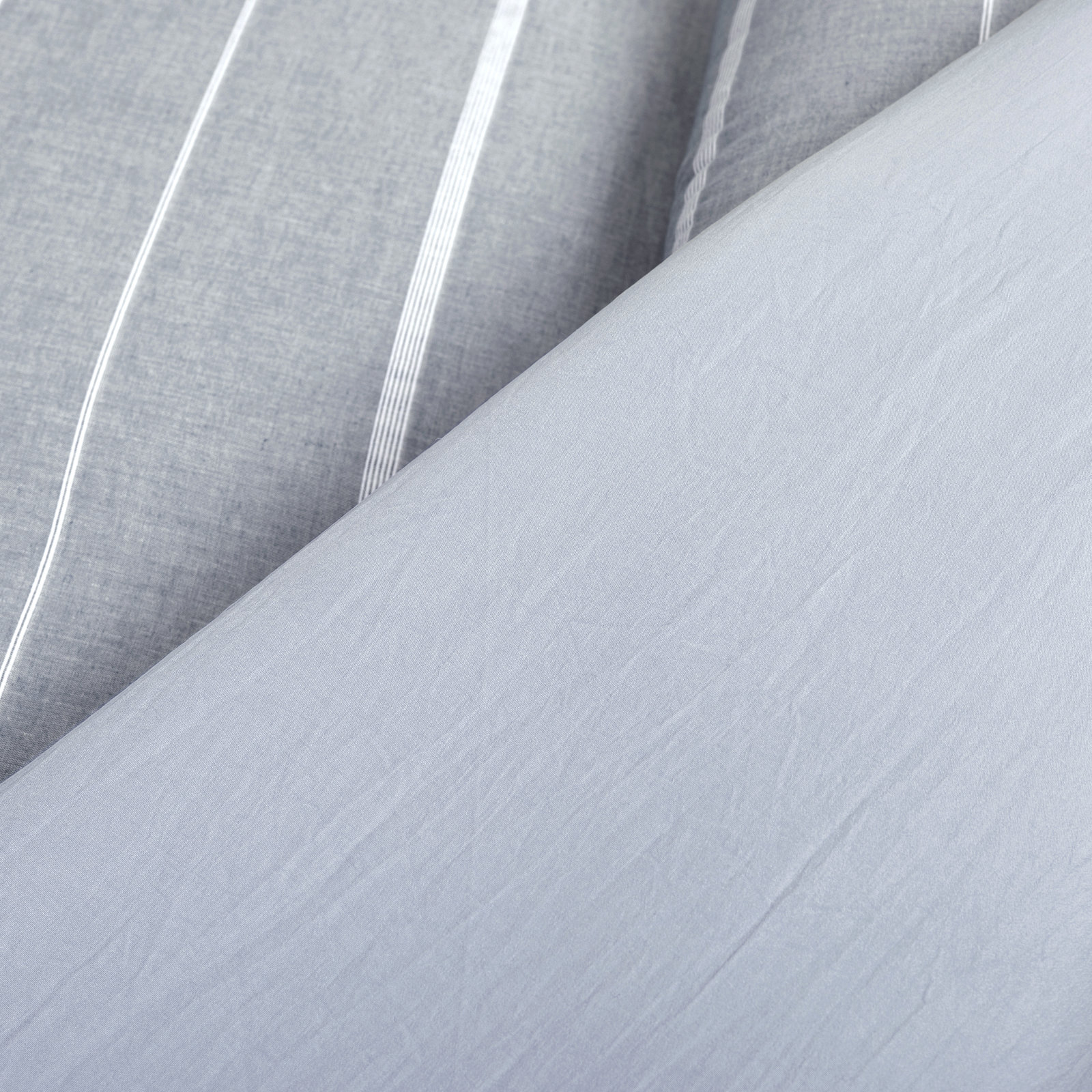 Striped Comforter Set, Blue, Queen Comforter + 2 Standard Shams