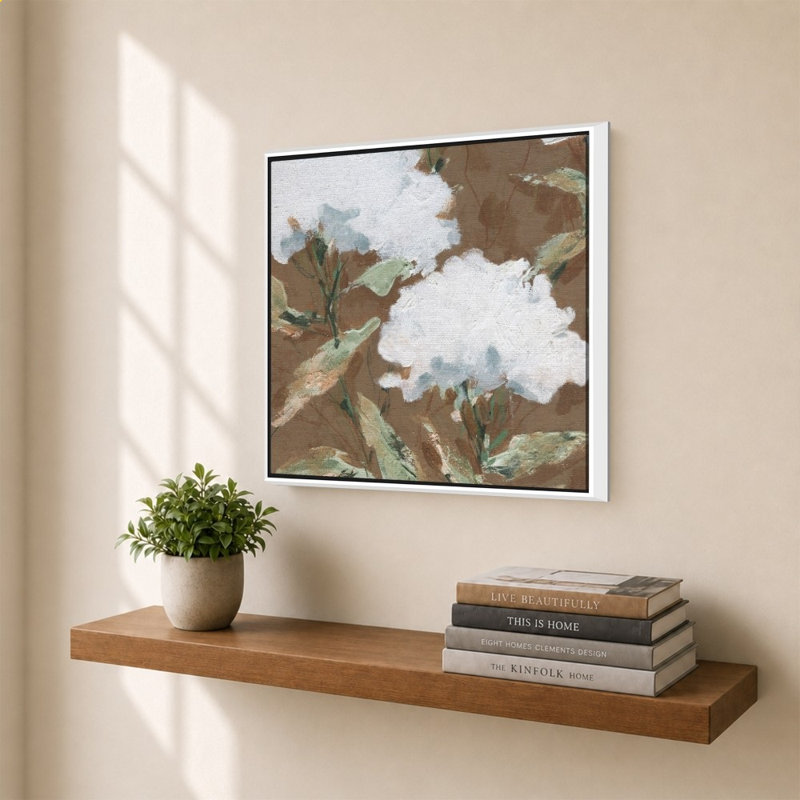 «Mocha Garden I» par Carol Robinson - Impression sur toile, 34" H x 34" W