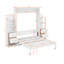 Lit escamotable avec tablettes de rangement, bibliothèque, tiroirs et lumières DEL-1421714411