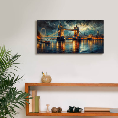 «Dramatic London Night» par Rey Klimt, art mural sur toile