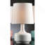 Lampe de table 17,5 po "Cheru" moderne Mid-Century, blanc poudre-302802241