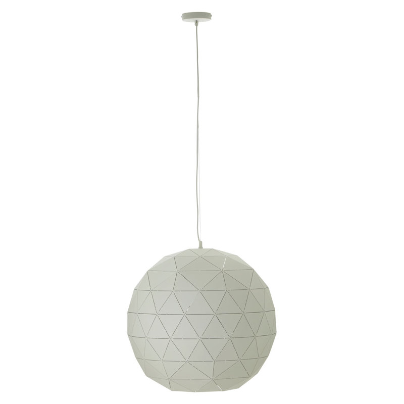 Cosima 4 - Light Black/Gold Geometric Pendant, Sandy White/White