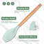Ensemble d'ustensiles de cuisine en silicone 44 pièces avec support, spatule antiadhésive résistante à la chaleur et outils pour gadgets avec poignées en bois, vert-129466338