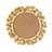 Gold Gingko Leaf Round Wall Mirror 30.5"