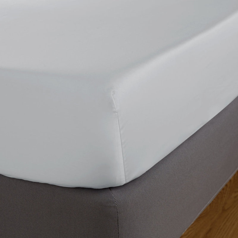 Avont Sateen Standard Fitted Sheet, Grey, Kingsize (5')