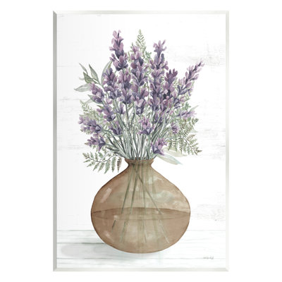 Lavender & Fern Herbs Bouquet Floater Canvas Wall Art By Cindy Jacobs