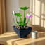 Fontaine de bureau verte Lotus
