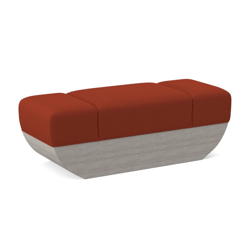 Ark Upholstered Bench, Margaret Tangelo Polyester Blend, Bisque