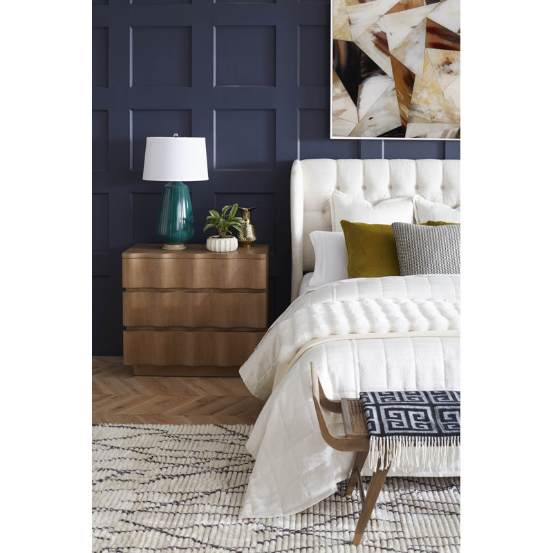 Vanessa 3 - Drawer Solid Wood Nightstand