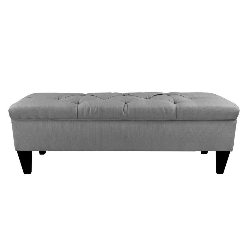 Banc de rangement rembourré Conyer, Gris
