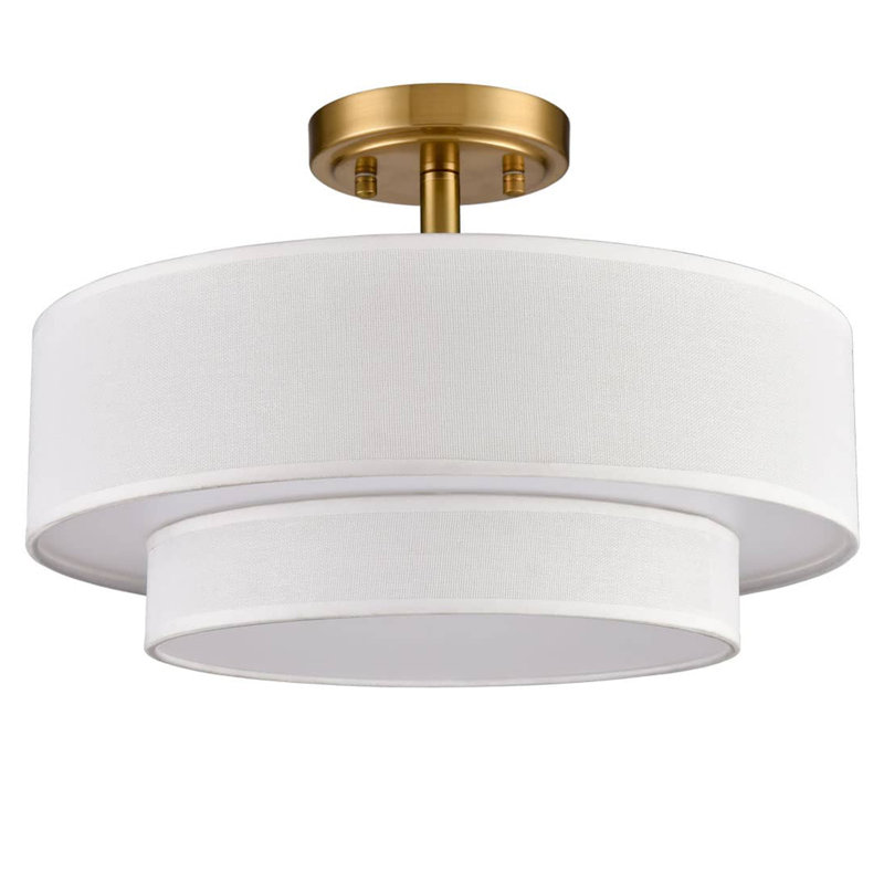 Katalin Semi Flush Mount, Brass