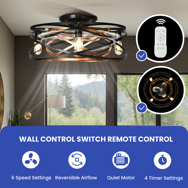Ventilateur de plafond avec ensemble d'éclairage Laeh