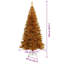 vidaXL Christmas Tree with 150 LEDs with Stand Gold PET-1814870465