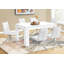 Table de salle à manger, 60 po rectangulaire, cuisine, salle à manger, stratifié blanc, contemporain, moderne-805557189