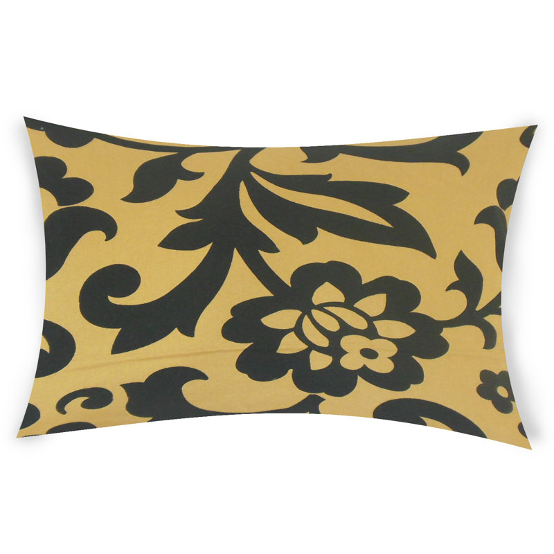  Housse de coussin rectangulaire et insert, Brun, 14 po x 36 po