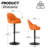 PU Leather Swivel Modern Bar Stools, Adjustable Counter Height Barstools with Backrest and Footrest-125958369