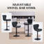 Tabourets de bar et de comptoir pivotants à hauteur réglable - Tabouret de bar pivotant à 360 ° avec repose-pieds, siège confortable pour îlot de cuisine, ensemble de 2-1364168457
