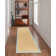 Nannette Handmade Medium Beige Berber with Ice Blue Cotton Border Area Rug
