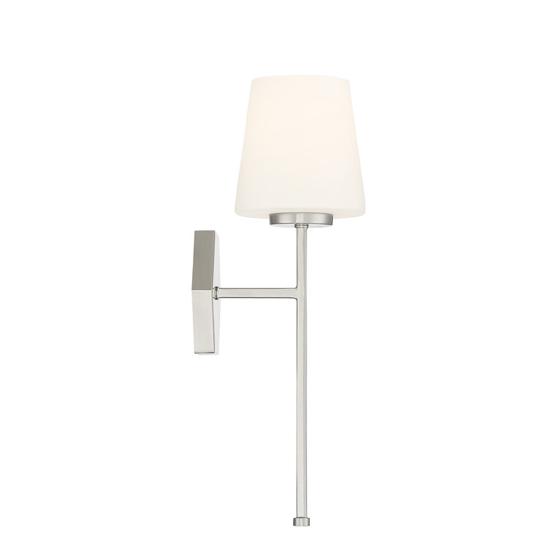 Applique murale Conover à une lumière en nickel satiné, Nickel satiné