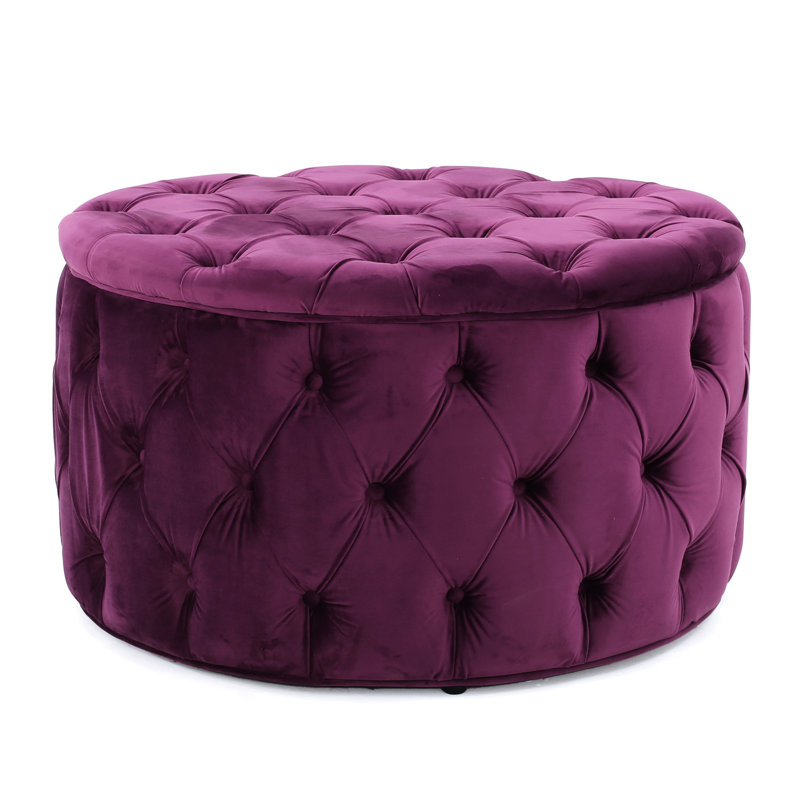 Fuchsia Velvet With A Subtle Shine And Tufting Elegant Color Scheme