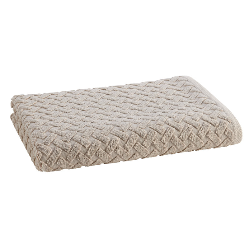 Trellis Cotton Bamboo Blend Antimicrobial Bath Sheets, Oak