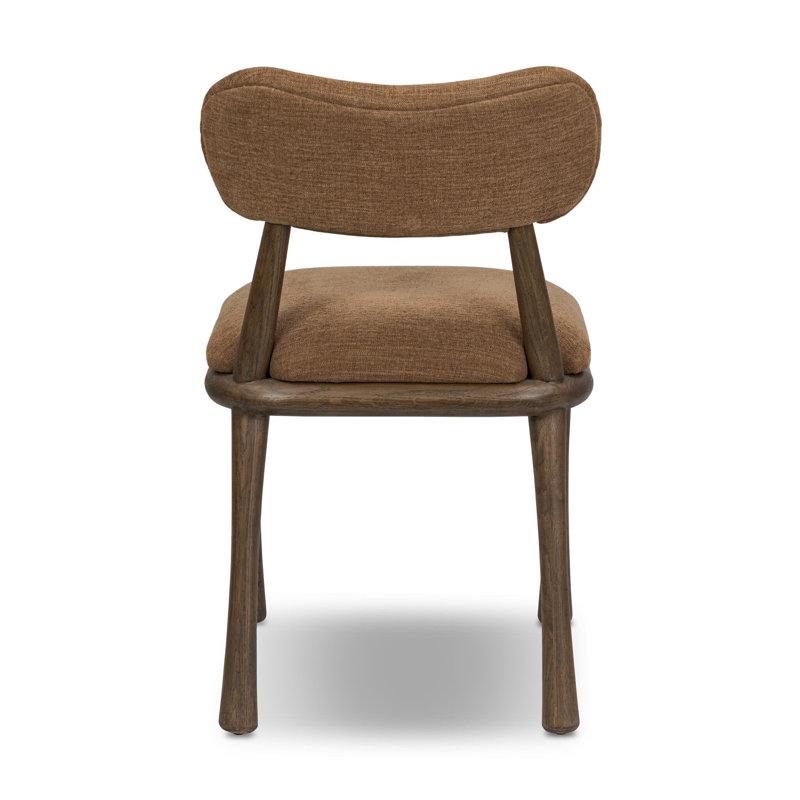 Juna Upholstered Dining Chair, Brown/Vintage Brown Oak