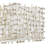 Farrah 10-Light White Linen Linen Chandelier w/ Hammered Crosshatch Bars-804341152