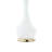 Calderone Metal White Table Lamp with Gold Accents Set