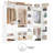 89" × 39" Freestanding Corner Closet System With Shoe Racks & Hanging Rods-629131340