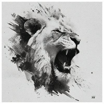 Rideaux de douche Roaring Lion Art