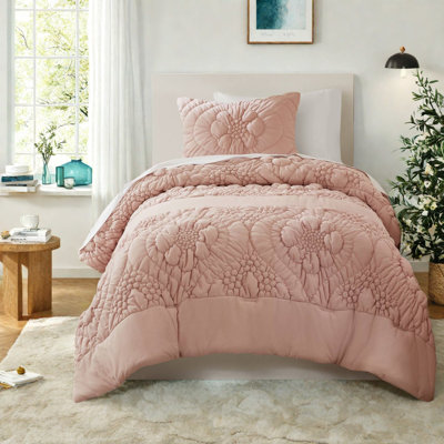Cozy Floral King Bedding Sets, Polyester Comfort, Romantic All-season
