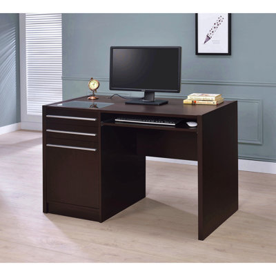 Cappuccino 2-Drawer Computer Desk