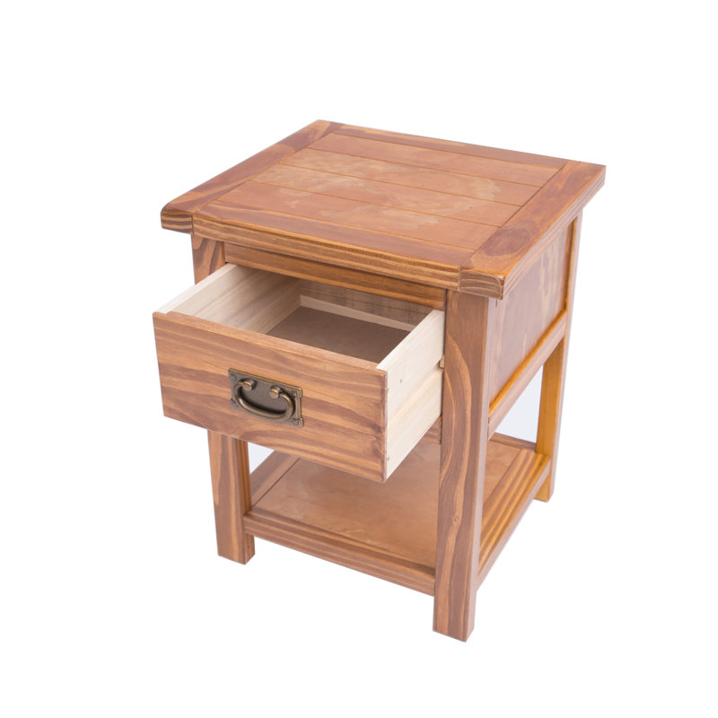 Dupre 45cm W Solid + Manufactured Wood Bedside Table