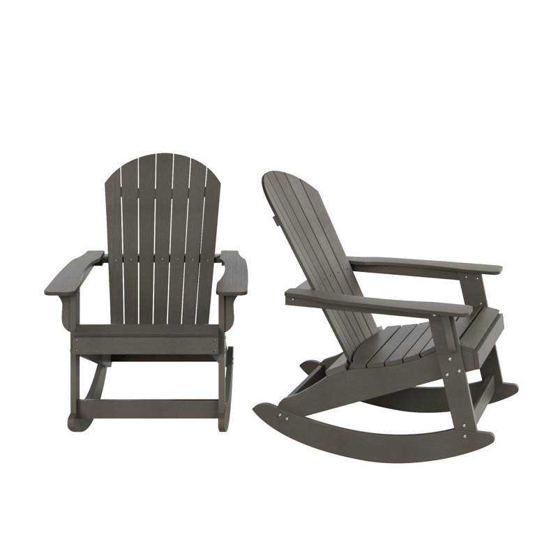 Chaise berçante Arrirack Adirondack pour l'extérieur Arrlo, Gris anthracite
