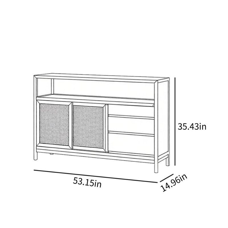 Nouvelle armoire d'appoint multifonctionnelle de style chinois, Noyer