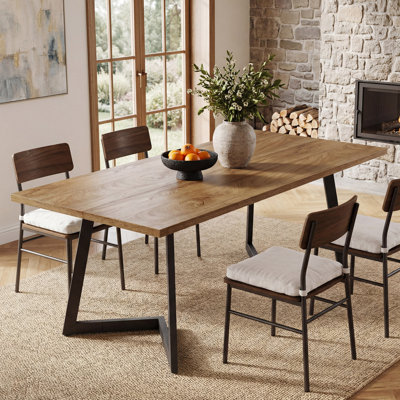 Metal Base Dining Table