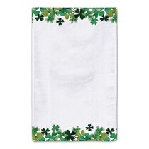 Caroline's Treasures Wdk4905wtkt Black Shih Tzu St. Patrick's Day White Kitchen Towel Set of 2 Dish Towels, 19 x 25 inch