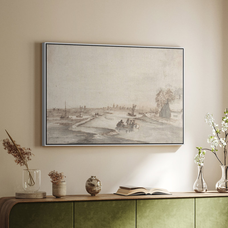 Croquis rétro-XXV III - reproduction encadrée sur toile, Blanc, H 27 po x l 41 po