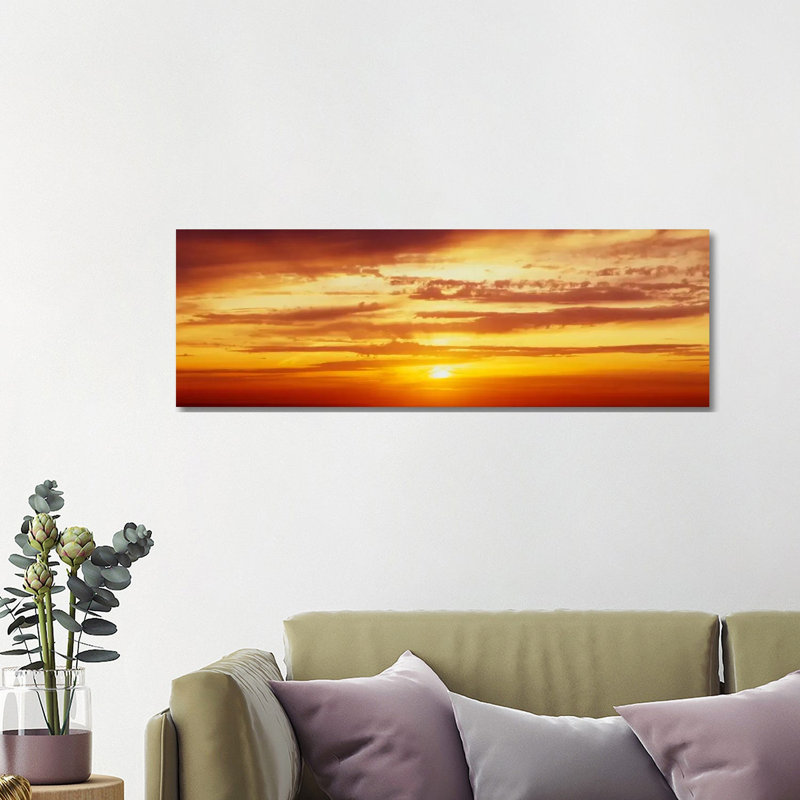 Santorini, Greece by Panoramic Images - Wrapped Canvas Panoramic Print, 121.92 cm H x 40.64 cm W x 1.91 cm D