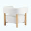 Fauteuil d'appoint rembourré Modern Boucle-1969425946