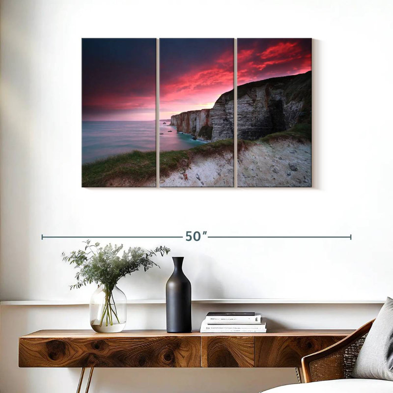 Gillard Etretat Cliffs At Sunset, 24" H x 38" W