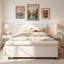 Lit rembourré avec bords roulés épais, pieds ovales à double couche rétro et tête de lit robuste-355910539-355910540