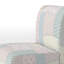 Fauteuil de chambre rembourré multicolore à motif patchwork pastel